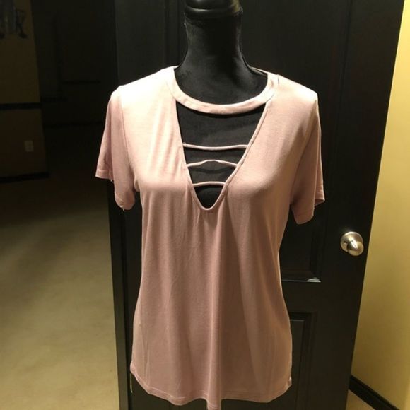 Tops - NWT Mauve Colored Strap Tee Shirt PRICE IS…